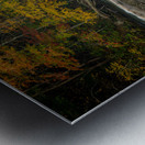 Cascades of the Valley Falls on a misty autumn day Metal print