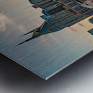 Skyline of Nashville in Tennessee during dramatic sunset over the river Metal print