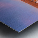 Aerial panorama of the frozen Cheat Lake in Morgantown Impression metal