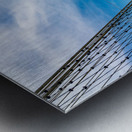 Suspension bridge over the Ohio river in Wheeling, WV Metal print