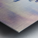 Pastel digital painting of panorama of Manhattan with calm water Metal print