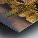 Aerial view of Waikiki beach towards Diamond Head at sunset  Metal print