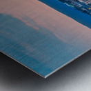 Super pink moon rises above the WVU coliseum on Evansdale campus Metal print