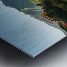 Striking landscape of garden island of Kauai Metal print