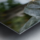 Statue of bust of Lawrence Durrell in Corfu Impression metal