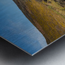 Fishing boats in harbor of Boscastle Cornwall Metal print