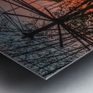 Ferris Wheel ride at abandoned funfair  Metal print