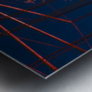 Chain swing ride at abandoned funfair  Metal print