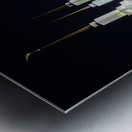 Mormon temple in Washington DC with xmas lights Metal print