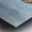 Cottage by cliffs at West Bay Dorset in UK Impression metal