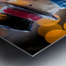 Christmas snowmen candle at xmas Metal print