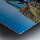 View towards the Lizard from Kynance Cove in Cornwall Metal print