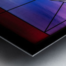 Stained glass window for the order of the Knights Templar Metal print