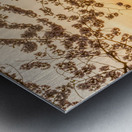 Sun rising by Cherry Blossoms and Jefferson Memorial Metal print