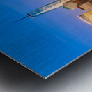 Skyline of Lower Manhattan at night Metal print