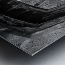 Thomas Telford suspension bridge in Conwy in black and white Metal print