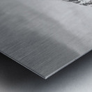 Black and white view of the mountains above Hubbard Glacier Metal print