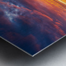 Sunset by Mt Fairweather and the Glacier Bay National Park in Al Impression metal