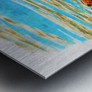 Digital watercolor of Sea Otter floating in the sea Metal print