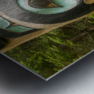 Detail of carved totem pole in the Sitka National Historical Par Metal print