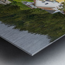 Colorful hillside homes above the town of Ketchikan Alaska Impression metal