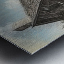 Charcoal drawing of Lighthouse keeper house Bill Baggs Impression metal