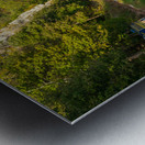 Diesel engine on train trip up gorge Impression metal