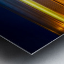 Vintage car at railroad crossing Impression metal