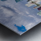 View of Miami Skyline with artificial reflection Impression metal