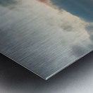 Sunset at dusk Ventura pier California Metal print