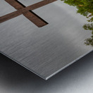 Cloudy stormy day at Santa Barbara Mission Metal print