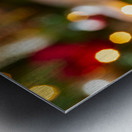 Seal on Christmas cake with tree lights Metal print