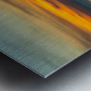 Infinity edge pool with sea underneath sunset Impression metal