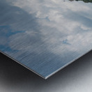 Acropolis hill rises above Greek Agora in Athens Impression metal