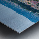 Wide panorama of  Kerkyra on island Corfu Impression metal