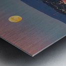 Moon rising above Downtown Morgantown Metal print