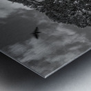 Abandoned historic British church monchrome Metal print