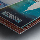 Three antique travel posters on the wall  Metal print