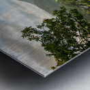 View over fields to Ambleside Lake District Metal print