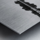 Reflection of branch in Coniston Water  Metal print