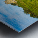 Church St James across sheep in Chipping Campden Metal print