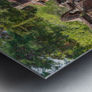 Brick walled garden for vegetables and flowers at Fort Metal print