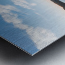 Perfect reflection of fall leaves in Cheat Lake Metal print