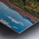 Saranac river flows through multi-colored fall landscape in Adir Metal print