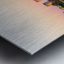 Sunset illuminates the city skyline of Harrisburg in Pennsylvani Metal print