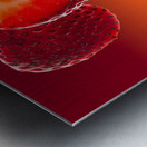 Fresh heart shaped strawberry reflected Metal print