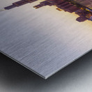 Sunset over city skyline Chicago from Observatory Metal print