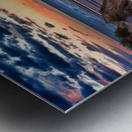 Sunset over Formby Beach through dunes Impression metal