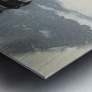 Cape Florida lighthouse in colorized charcoal Metal print