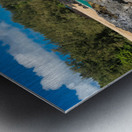 Lumahai Beach Kauai with waves flowing into pool Metal print